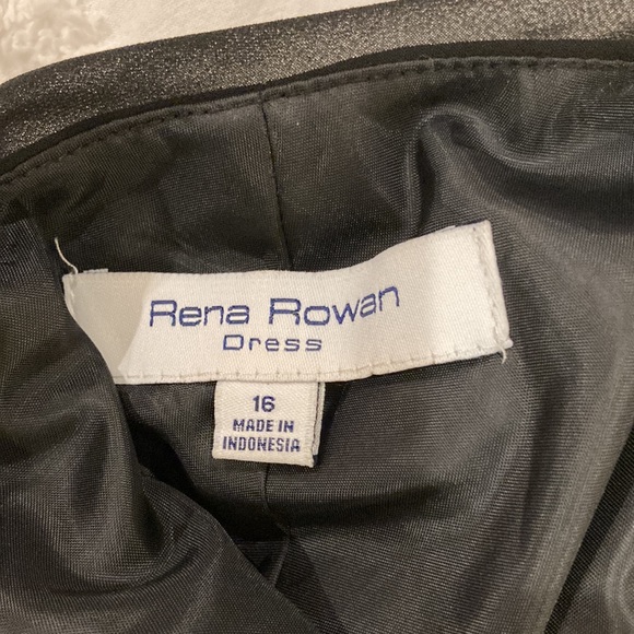 Rena Rowan studded sheer collar drape back black party or holiday dress - Picture 5 of 5